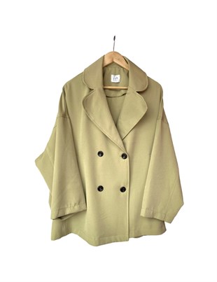 MIER Oversize Blazer Ceket 5183  - Yeşil
