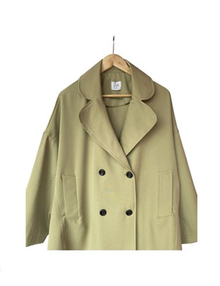 MIER Oversize Blazer Ceket 5183  - Yeşil